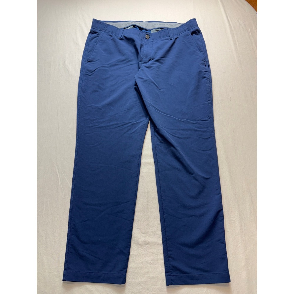 Under Armour Mens Golf Pants Navy Blue Straight Leg Performance 40x30‎ Stretch